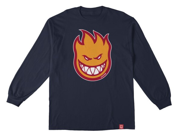 画像2: SPITFIRE WHEELS "SF BIG HEAD LS TEE" - NAVY(YOUTH SIZE ) (2)