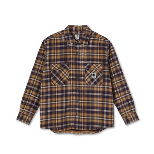 画像1: POLAR SKATE CO. "FLANNEL SHIRT" - PLUM (1)