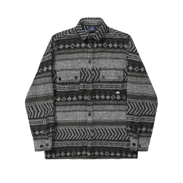 画像1: HELAS "JOSHUA LS OVER SHIRT" - BLACK/GREY (1)