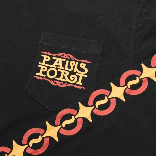 画像2: PASS~PORT. "BATH HOUSE POCKET LS TEE" - BLACK (2)