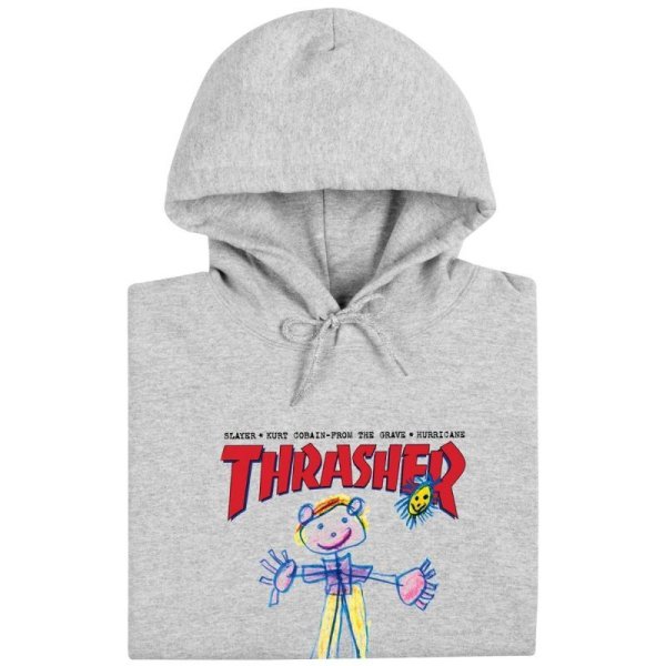 画像2: THRASHER "KID COVER HOODIE" -  GREY (2)