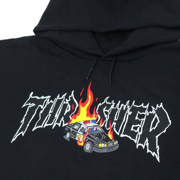 画像2: THRASHER "COP CAR HOODIE" - BLACK (2)