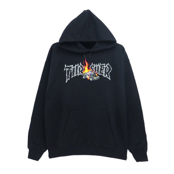 画像1: THRASHER "COP CAR HOODIE" - BLACK (1)