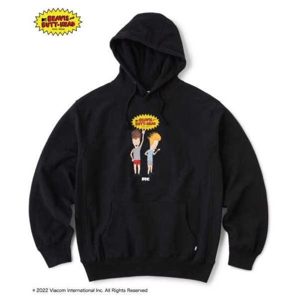 画像1: 【SALE】FTC x BEAVIS AND BUTT-HEAD "DEVIL HORNS PULLOVER HOODY" - BLACK (1)