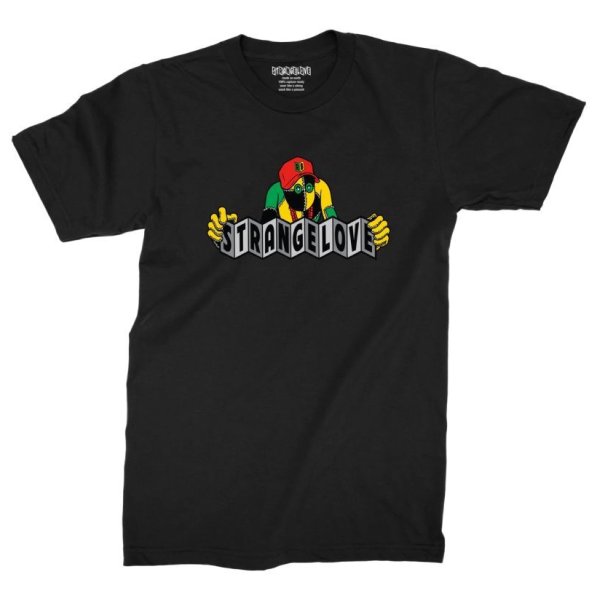 画像1: STRANGE LOVE "Rag Doll Logo Tee" - BLACK/RASTA (1)