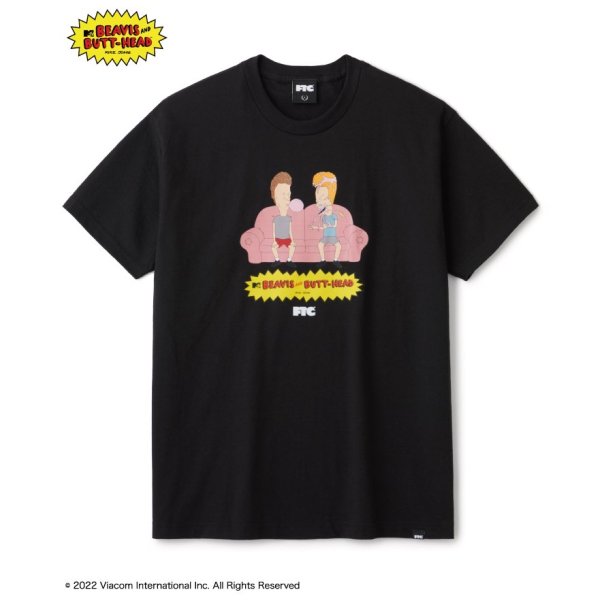 画像1: FTC x BEAVIS AND BUTT-HEAD "CHEWING GUM TEE" - BLACK (1)