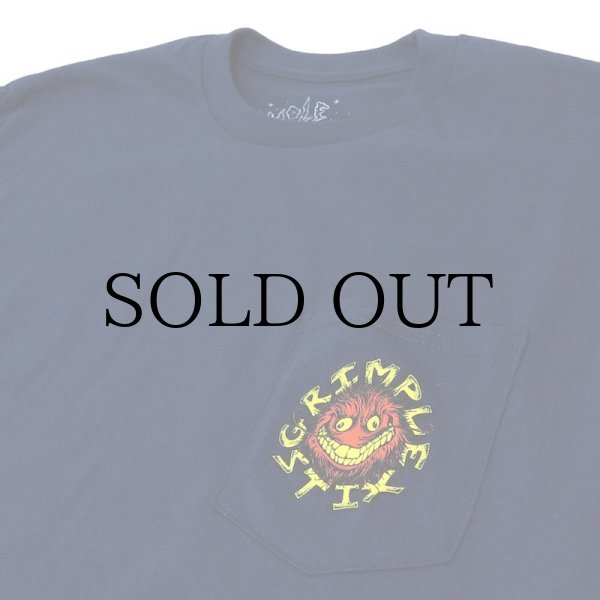 画像2: ANTIHERO " GRIMPLE STIX POCKET LS TEE " - NAVY (2)