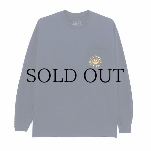 画像1: ANTIHERO " GRIMPLE STIX POCKET LS TEE " - NAVY (1)