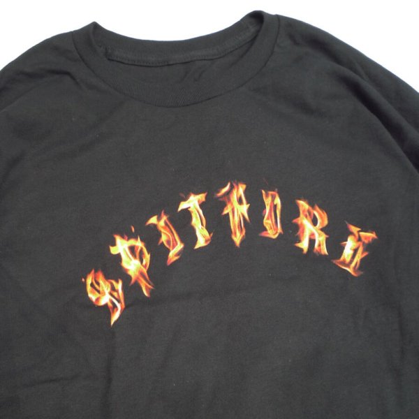 画像2: SPITFIRE WHEELS " SPITFIRE FLAMED OLD E L/S TEE " - BLACK (2)
