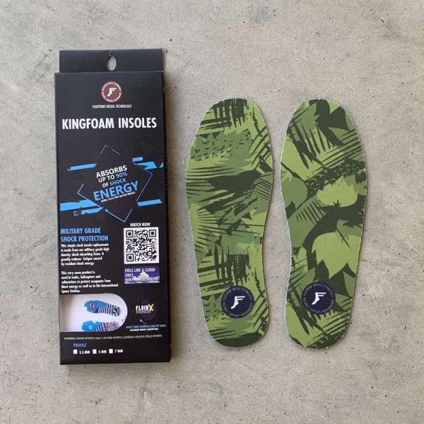 画像1: FOOT PRINT INSOLES "FLAT 3mm" - GREEN CAMO［HO-22］ (1)