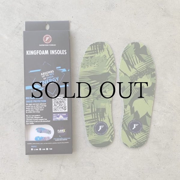 画像1: FOOT PRINT INSOLES "FLAT 3mm" - GREEN CAMO［HO-22］ (1)