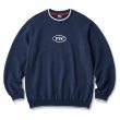 画像1: FTC "STRIPE RIB OVAL LOGO CREW NECK" - NAVY (1)