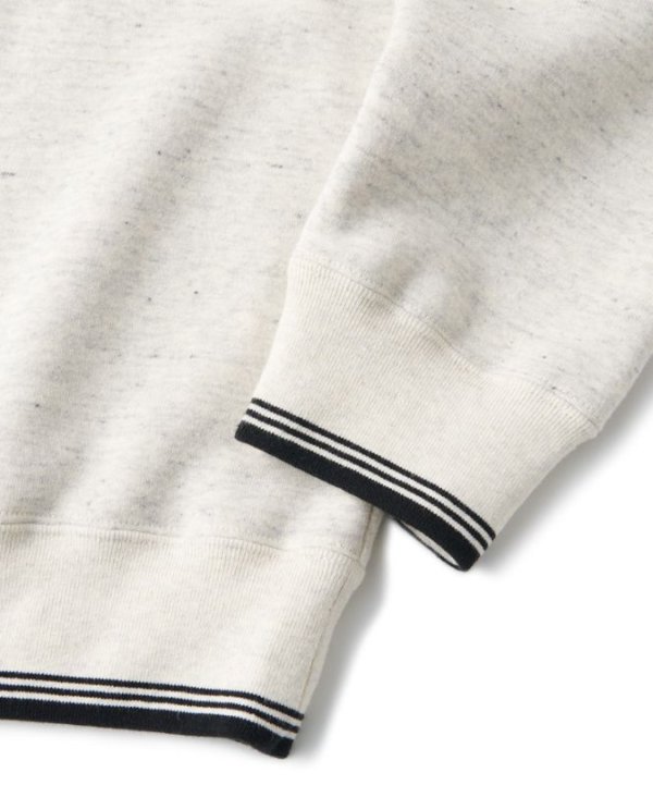 画像3: FTC "STRIPE RIB OVAL LOGO CREW NECK" - NAVY (3)