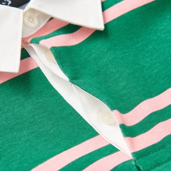 画像3: FTC "PRINTED STRIPE RUGBY SHIRT" - TAN (3)