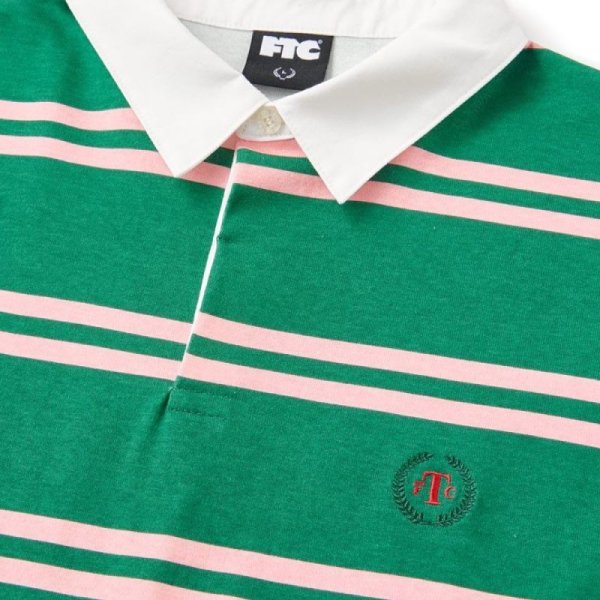 画像2: FTC "PRINTED STRIPE RUGBY SHIRT" - TAN (2)