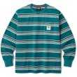 画像1: FTC "POCKET STRIPE L/S TEE" - GREEN (1)