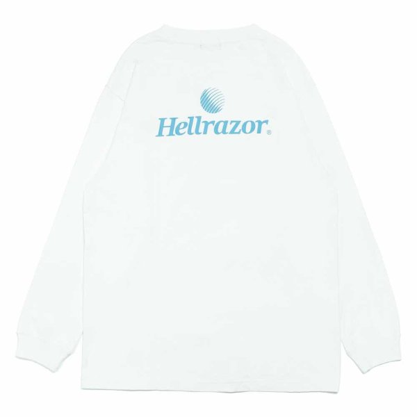 画像1: HELLRAZOR "TRADE MARK LOGO L/S TEE" - WHITE (1)