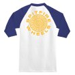 画像1: SPITFIRE WHEELS "3/4 SLEEVE CLASSIC 87' SWIRL RAGLAN TEE" - WHITE / ROYAL (1)