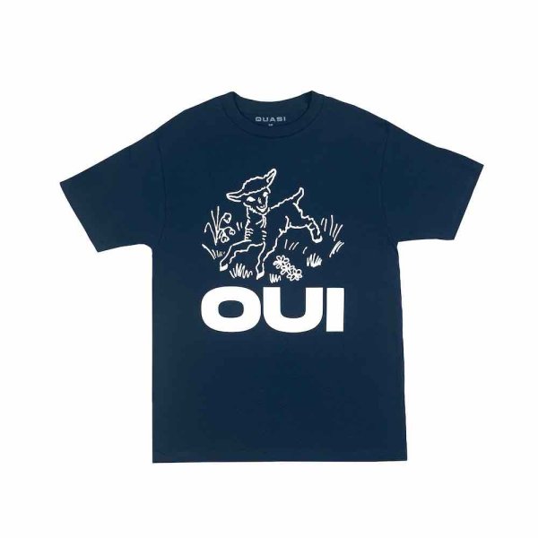 画像1: QUASI SKATEBOARDS "OUI TEE" - NAVY (1)