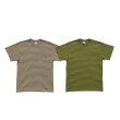 画像5: COMFORTABLE REASON "THIN STRIPE POCKET TEE" - OLIVE×BROWN (5)
