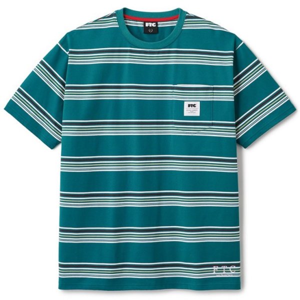 画像1: FTC "POCKET STRIPE TEE" - GREEN (1)