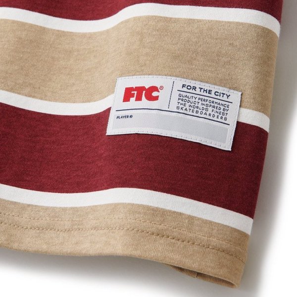 画像3: FTC "PRINTED STRIPE POLO" - BURGUNDY (3)