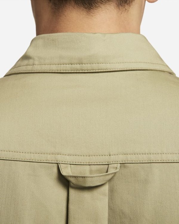 画像4: 【SALE】NIKE SB "Woven Skate Long-Sleeve Button Up" - Neutral Olive/Whit (4)