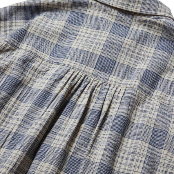 画像6: EVISEN SKATEBOARDS "WILLIAM CHECK SHIRT" - LIGHT NAVY (6)