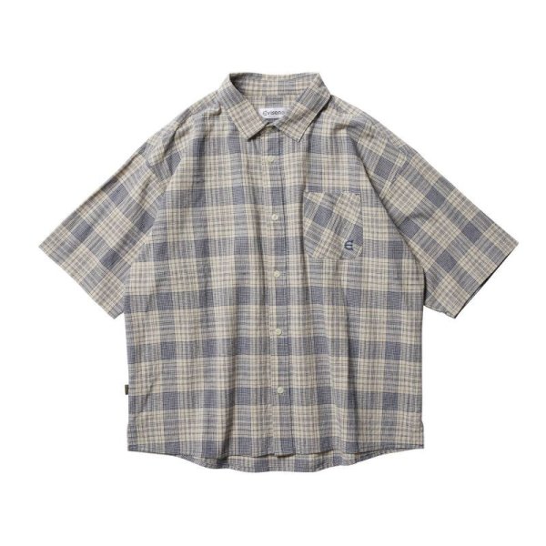 画像1: EVISEN SKATEBOARDS "WILLIAM CHECK SHIRT" - LIGHT NAVY (1)