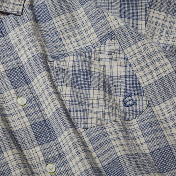 画像3: EVISEN SKATEBOARDS "WILLIAM CHECK SHIRT" - LIGHT NAVY (3)