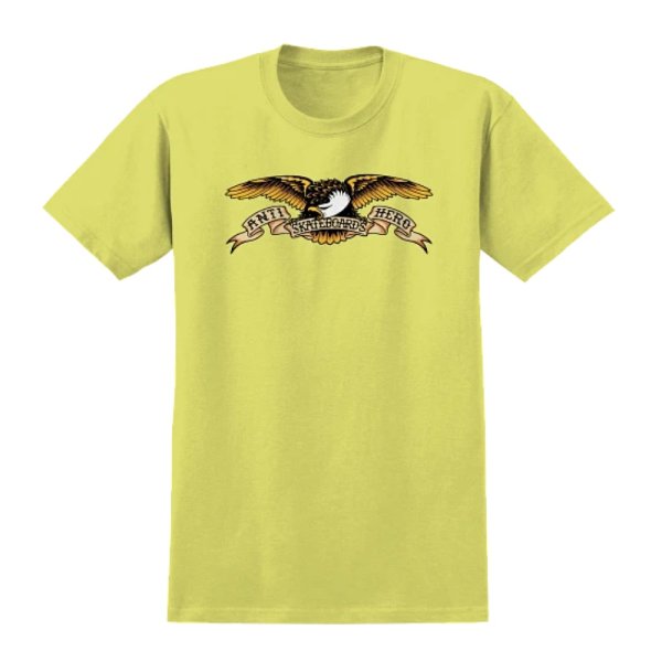画像1: ANTI HERO SKATEBOARDS "EAGLE S/S TEE" - YELLOW (1)