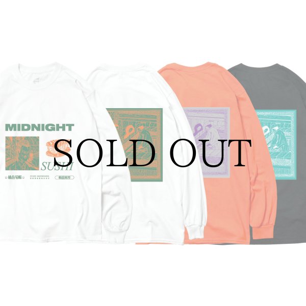 画像3: EVISEN SKATEBOARDS "MIDNIGHT SUSHI LS TEE" - WHITE (3)
