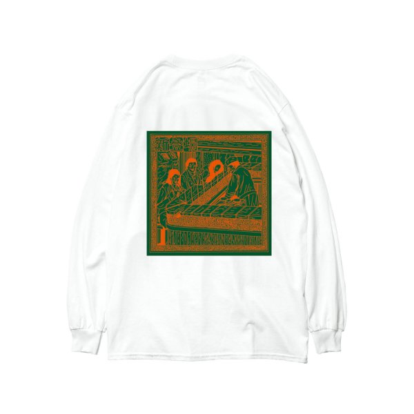 画像2: EVISEN SKATEBOARDS "MIDNIGHT SUSHI LS TEE" - WHITE (2)