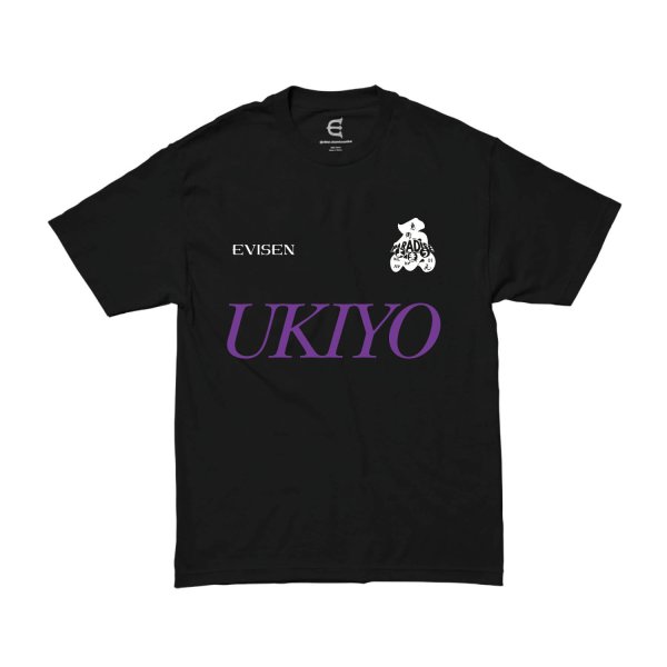 画像1: EVISEN SKATEBOARDS "UKIYO TEE" - BLACK (1)