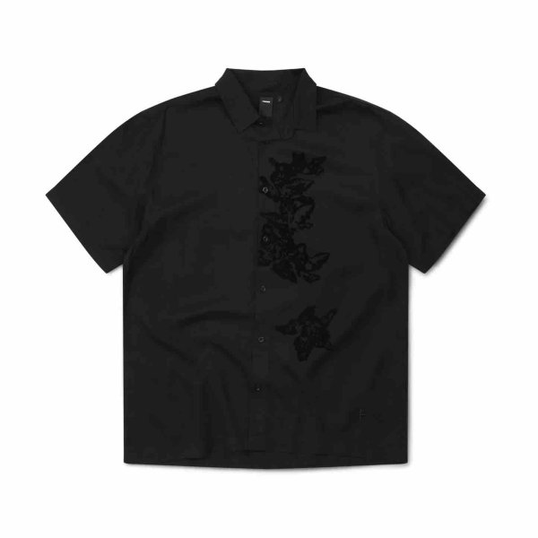 画像1: FORMER MERCHANDISE "VIVIAN LILY SS SHIRT" - BLACK (1)
