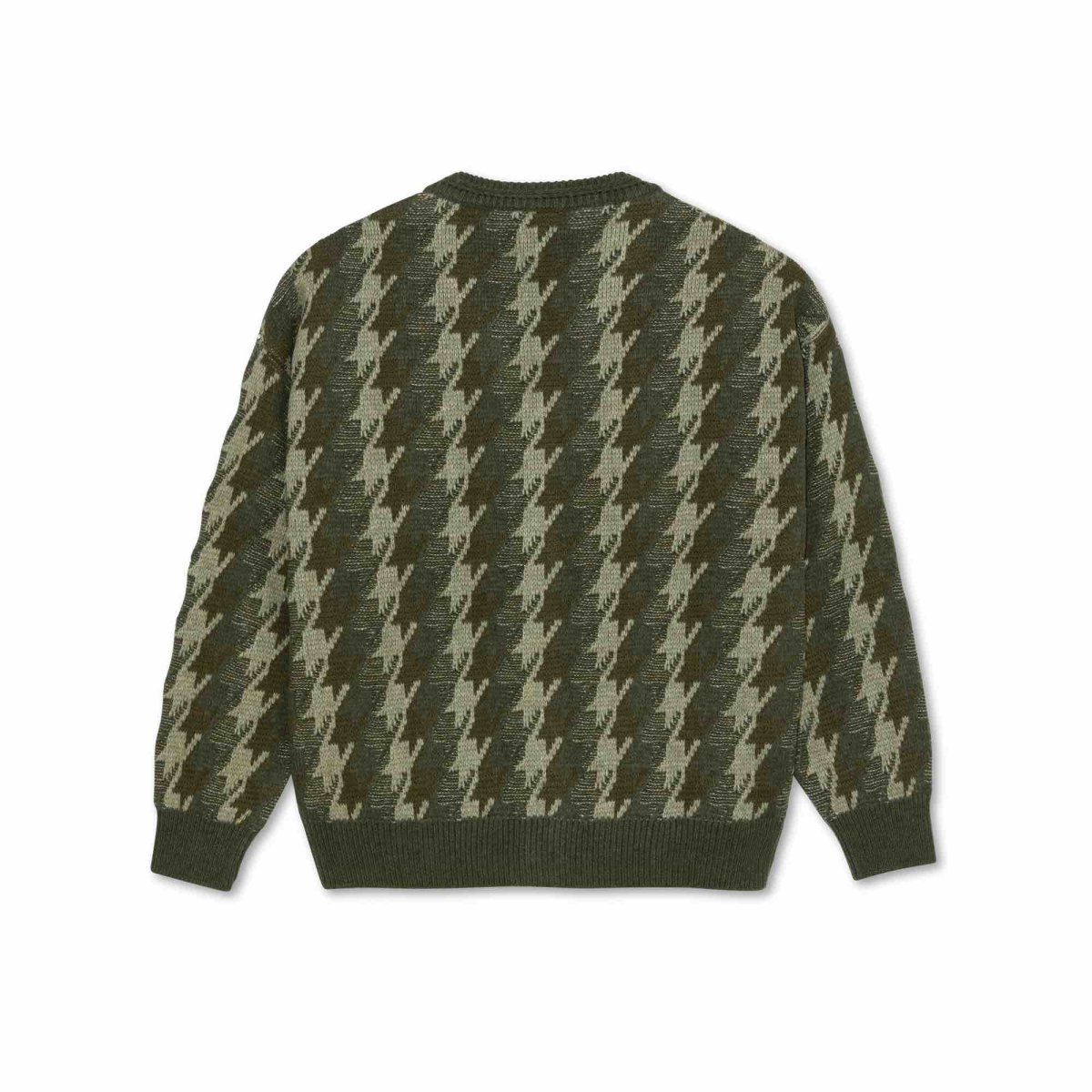 画像2: POLAR SKATE CO. "HOUNDSTOOTH LOUIS CARDIGAN" - GREEN (2)