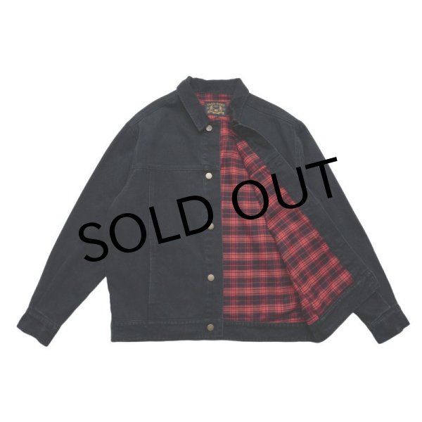 画像1: PASS~PORT. "WORKERS CLUB LINED DENIM JACKET" - BLACK (1)