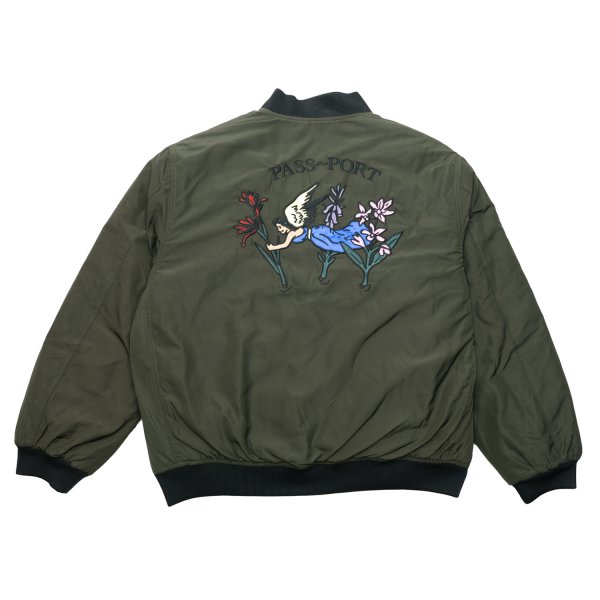 画像2: PASS~PORT. "GARDENING SATIN JACKET" - FORESTGREEN (2)