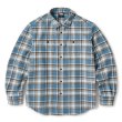 画像1: FTC "HEAVY PLAID NEL SHIRT" - BLUE (1)