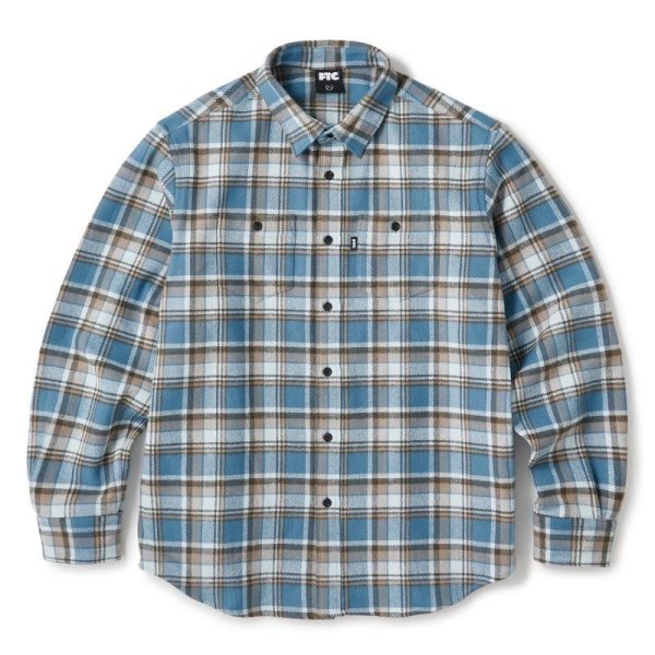 画像1: FTC "HEAVY PLAID NEL SHIRT" - BLUE (1)