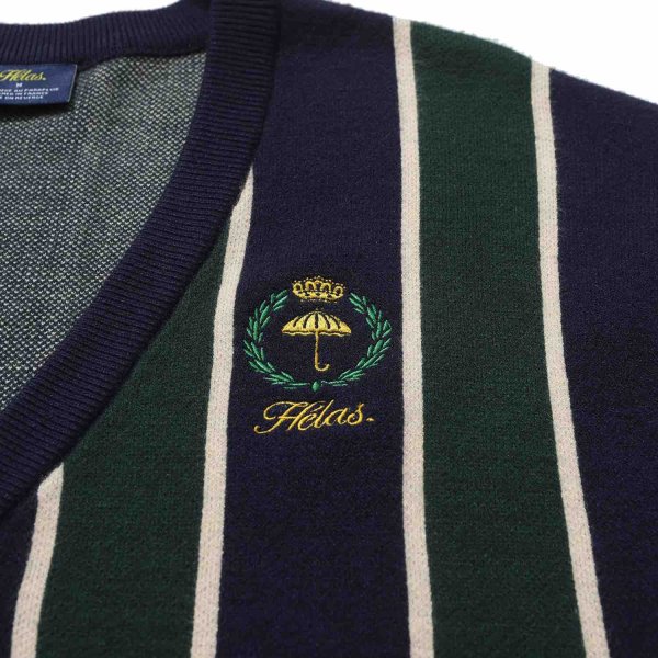 画像4: HELAS "ROYAL KNIT CARDIGAN" - NAVY / GREEN (4)