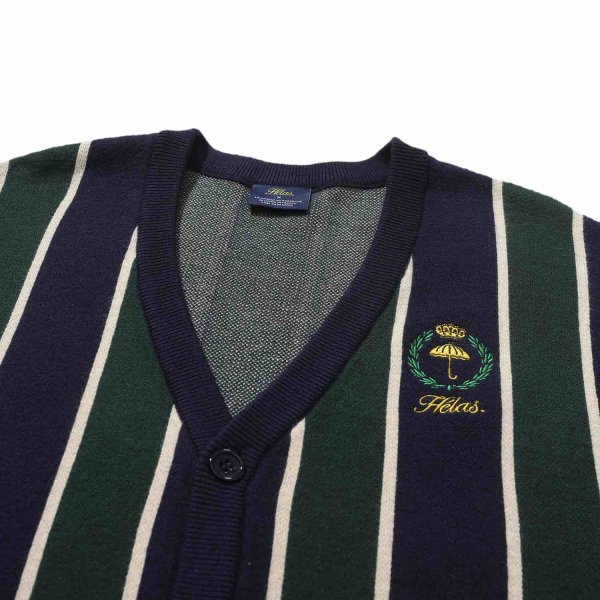 画像3: HELAS "ROYAL KNIT CARDIGAN" - NAVY / GREEN (3)