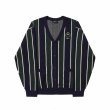 画像1: HELAS "ROYAL KNIT CARDIGAN" - NAVY / GREEN (1)