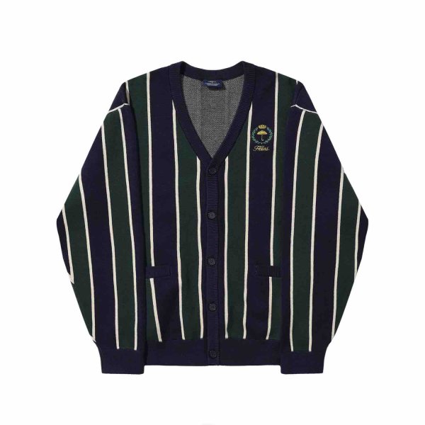 画像1: HELAS "ROYAL KNIT CARDIGAN" - NAVY / GREEN (1)
