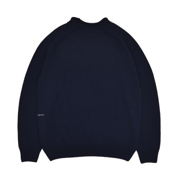 画像2: POP TRADING COMPANY "Captain Knitted Crewneck" - NAVY (2)