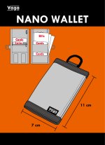 画像4: VAGA "NANO WALLET" - BLACK (4)