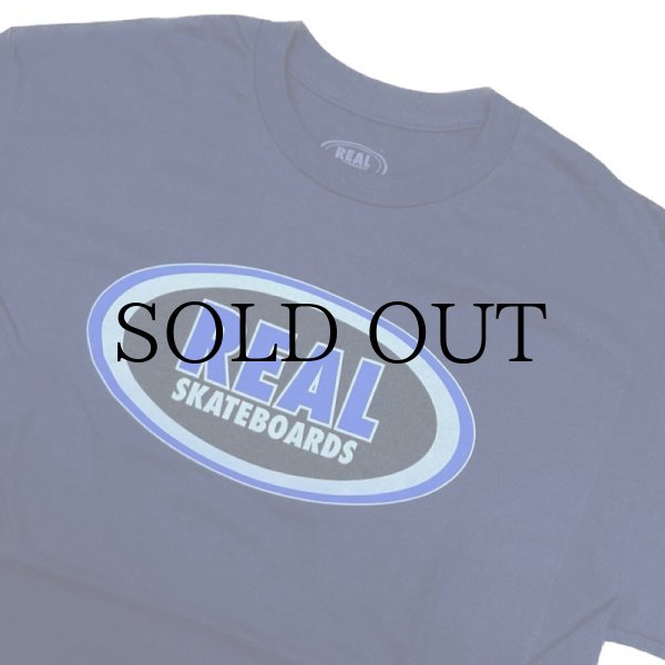 画像2: REAL SKATEBOARDS " REAL OVAL S/S TEE " - NAVY/BLUE/BLACK/WHITE (2)