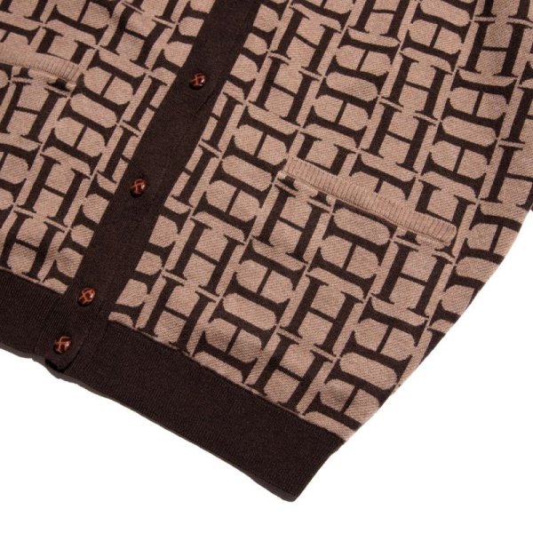 画像4: HELLRAZOR " H MONO KNIT CARDIGAN " - BEIGE (4)