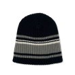 画像2: COMFORTABLE REASON "STRIPE BEANIE" - BLACK/GREY (2)