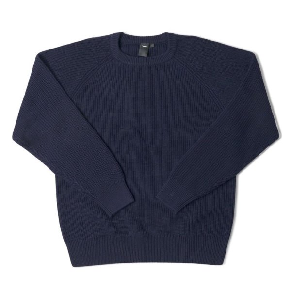 画像1: FORMER MERCHANDISE "CIRCULATE KNIT CREW" - NAVY (1)